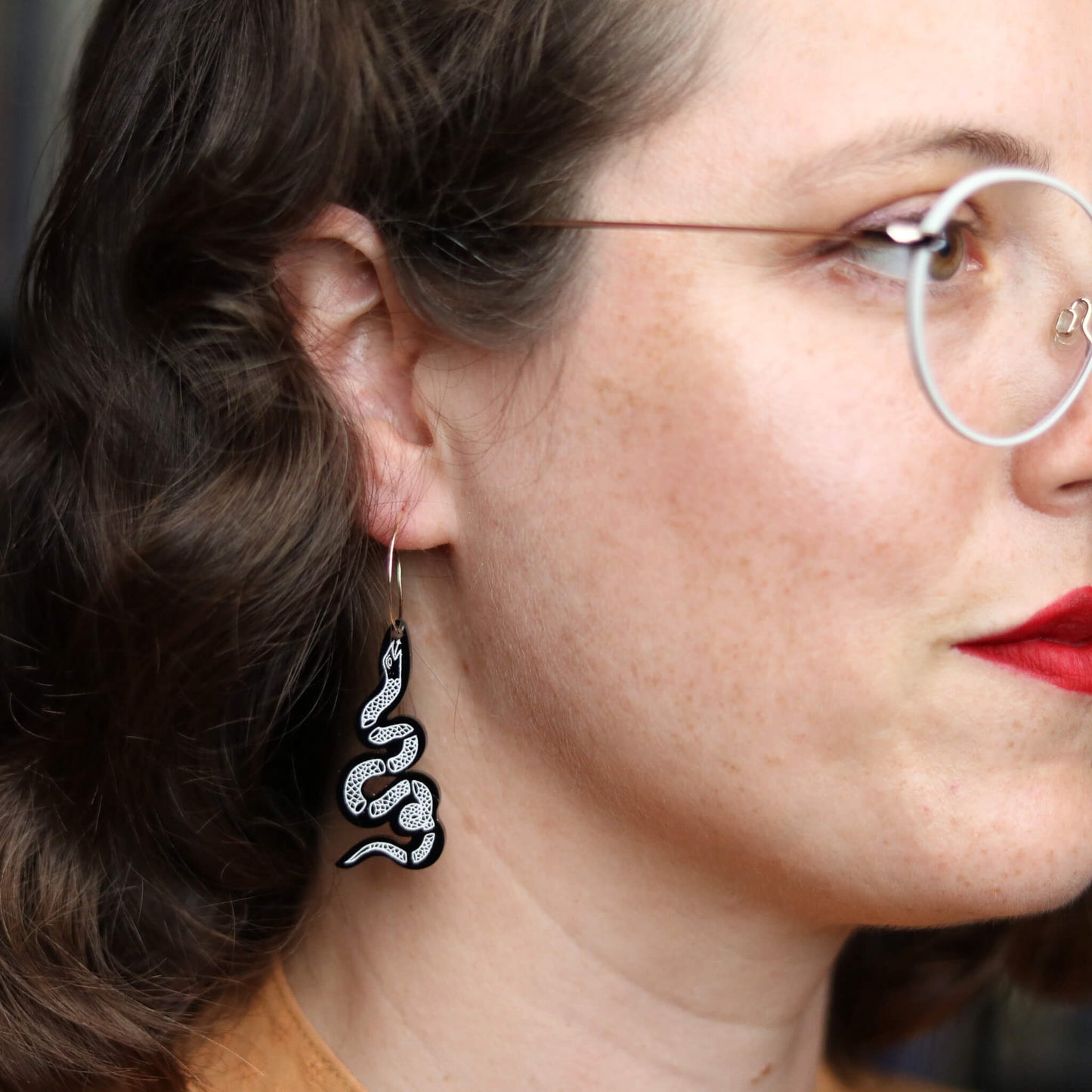 Join, or Die Black Earrings